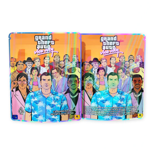 Grand Theft Auto Vice City Mylar Bags 3.5 Grams