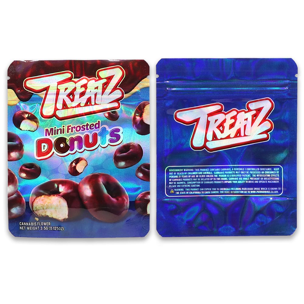 Treatz Mini Frosted Donuts Mylar Bags 3.5 Grams