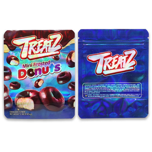 Treatz Mini Frosted Donuts Mylar Bags 3.5 Grams