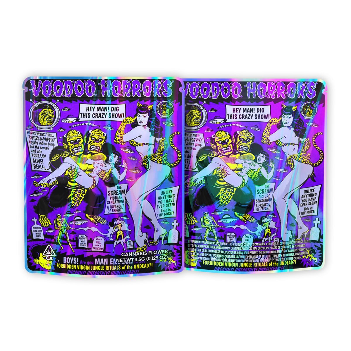Voodoo Horrors Mylar Bags 3.5 Grams