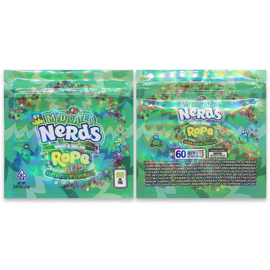 Medicated Nerds Bite Candy 3.5G Mylar Bags - Custom420bagPackaging & Storage